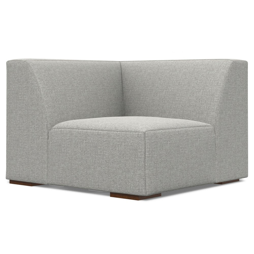 116" Gray Fabric Sofa With Ottoman With Brown Legs HomeRoots