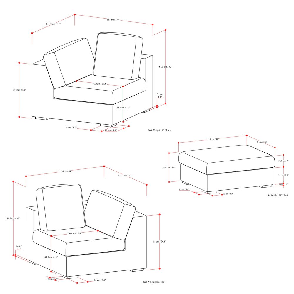 88" Gray Fabric Sofa With Ottoman With Brown Legs HomeRoots