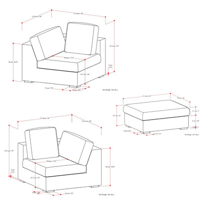 88" Gray Fabric Sofa With Ottoman With Brown Legs HomeRoots