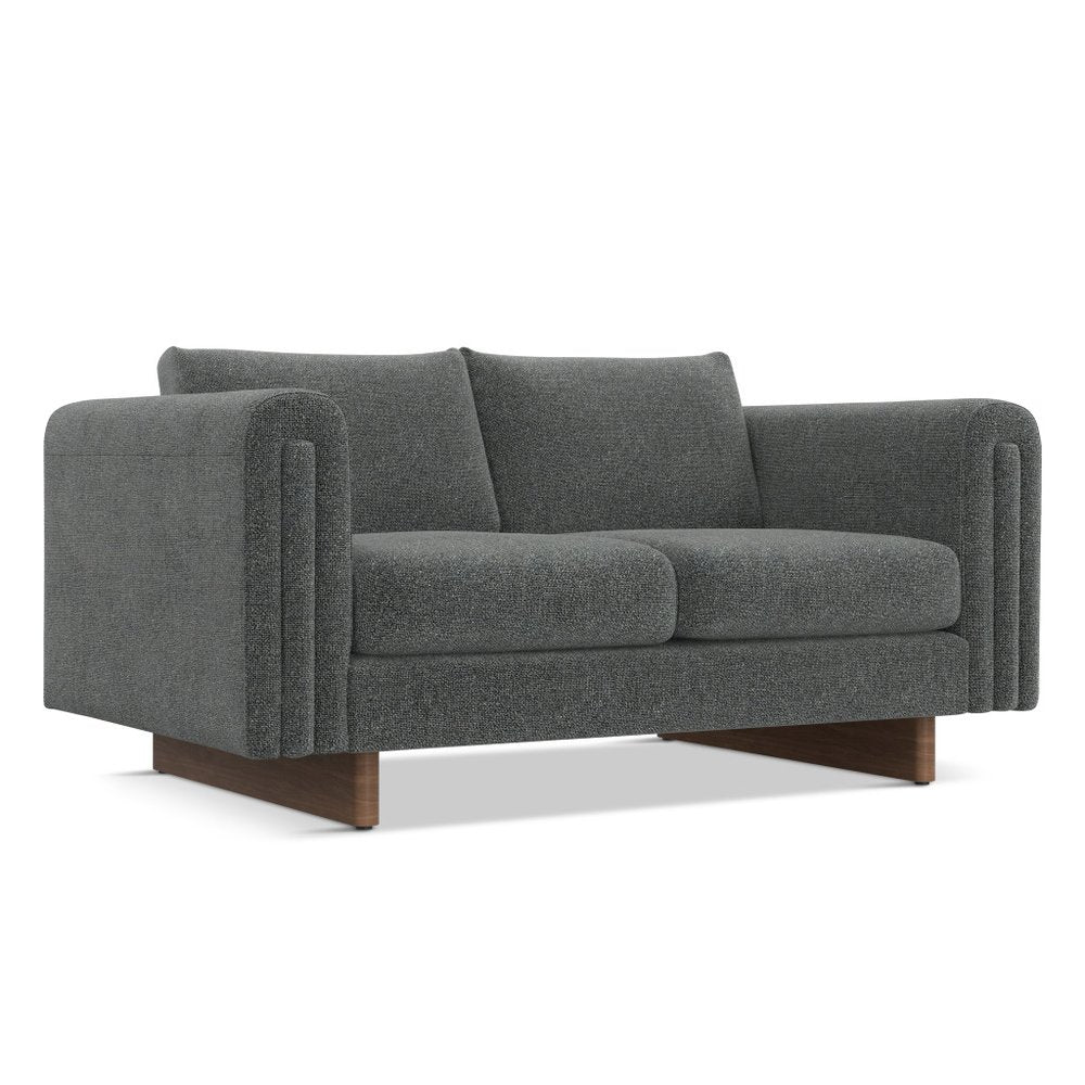 61" Dark Gray Fabric Sofa HomeRoots