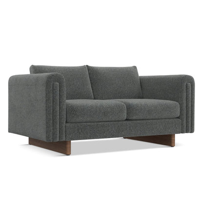 61" Dark Gray Fabric Sofa HomeRoots