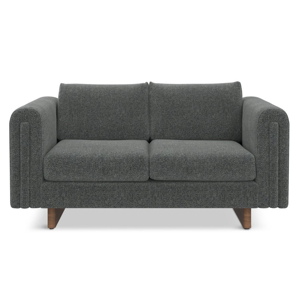 61" Dark Gray Fabric Sofa HomeRoots