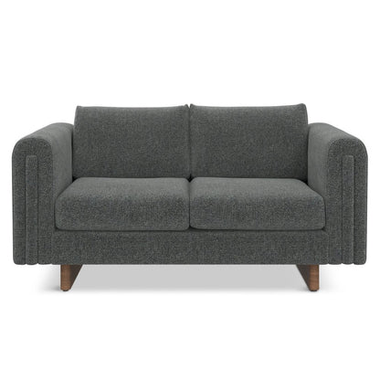 61" Dark Gray Fabric Sofa HomeRoots