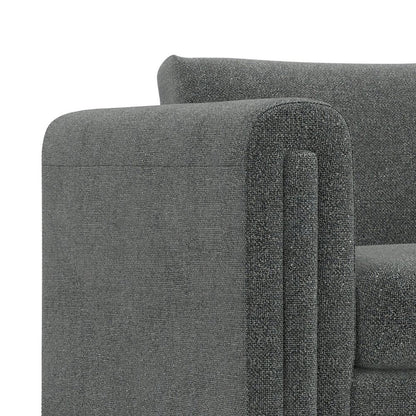 61" Dark Gray Fabric Sofa HomeRoots