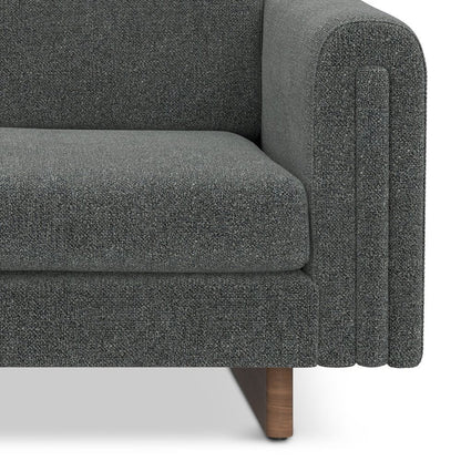61" Dark Gray Fabric Sofa HomeRoots