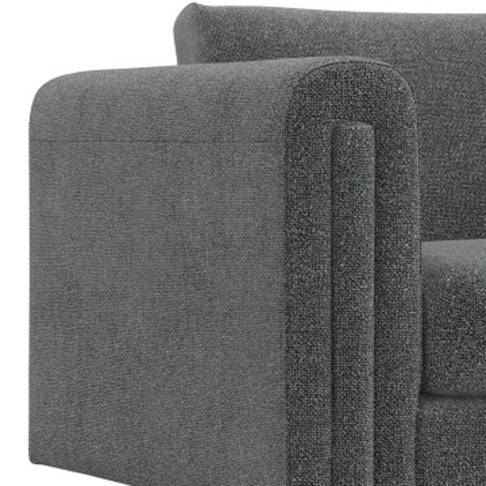 61" Dark Gray Fabric Sofa HomeRoots