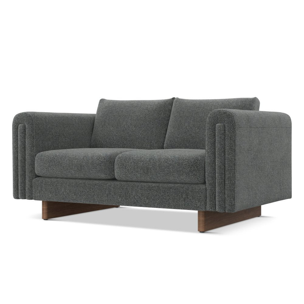 61" Dark Gray Fabric Sofa HomeRoots