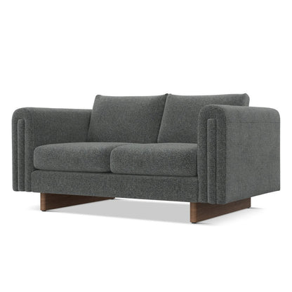 61" Dark Gray Fabric Sofa HomeRoots