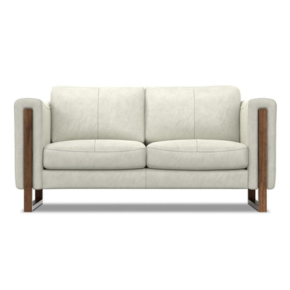 62" Gray Leather Sofa HomeRoots