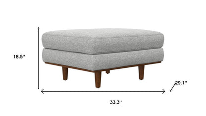 33" Gray And Brown Polyester Blend Cocktail Ottoman HomeRoots