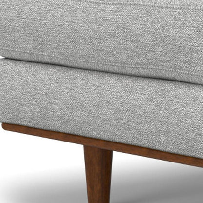 33" Gray And Brown Polyester Blend Cocktail Ottoman HomeRoots