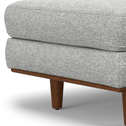 33" Gray And Brown Polyester Blend Cocktail Ottoman HomeRoots