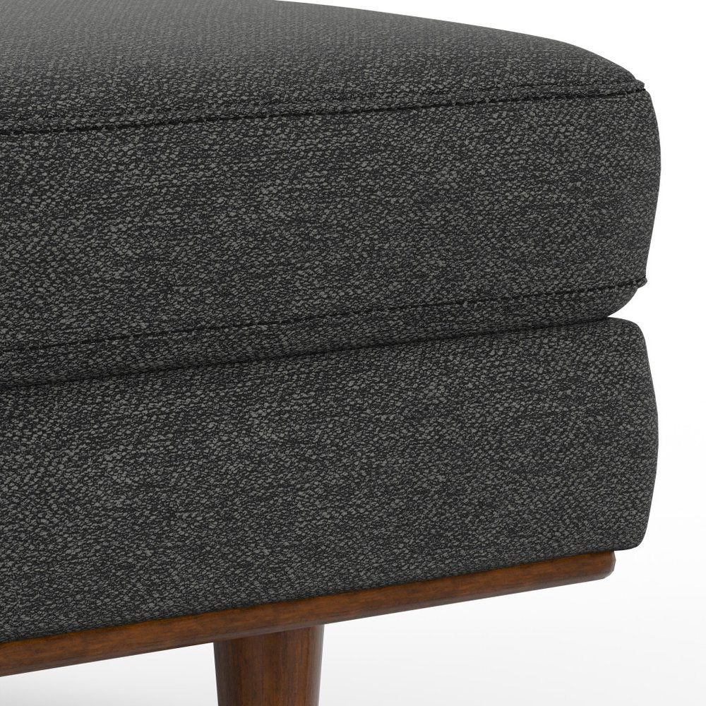 33" Gray And Brown Polyester Blend Cocktail Ottoman — view 13