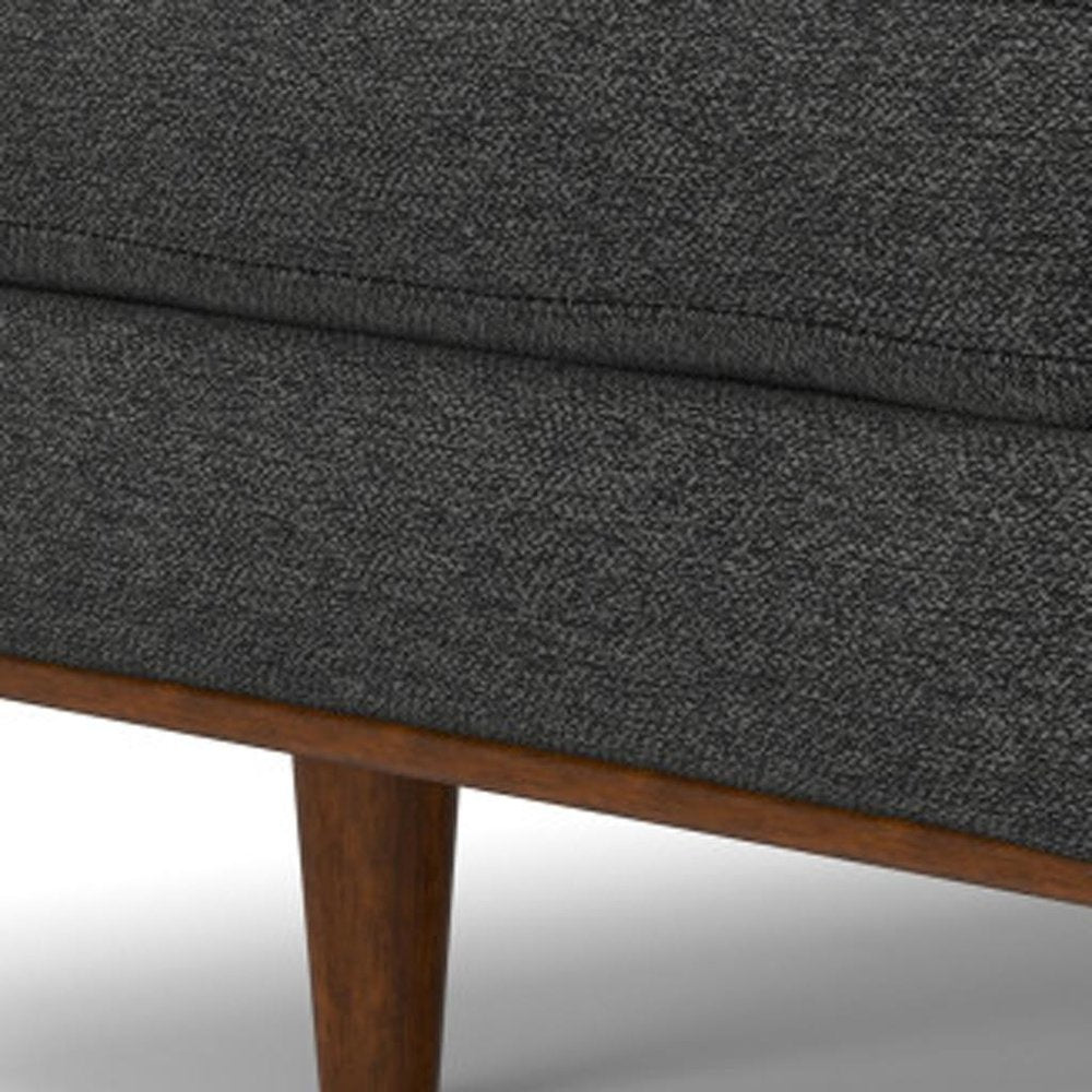 33" Gray And Brown Polyester Blend Cocktail Ottoman HomeRoots