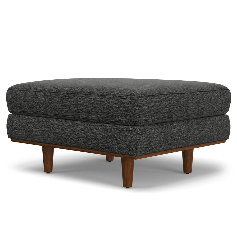 33" Gray And Brown Polyester Blend Cocktail Ottoman — view 21