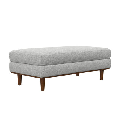 49" Gray And Brown Polyester Blend Cocktail Ottoman HomeRoots