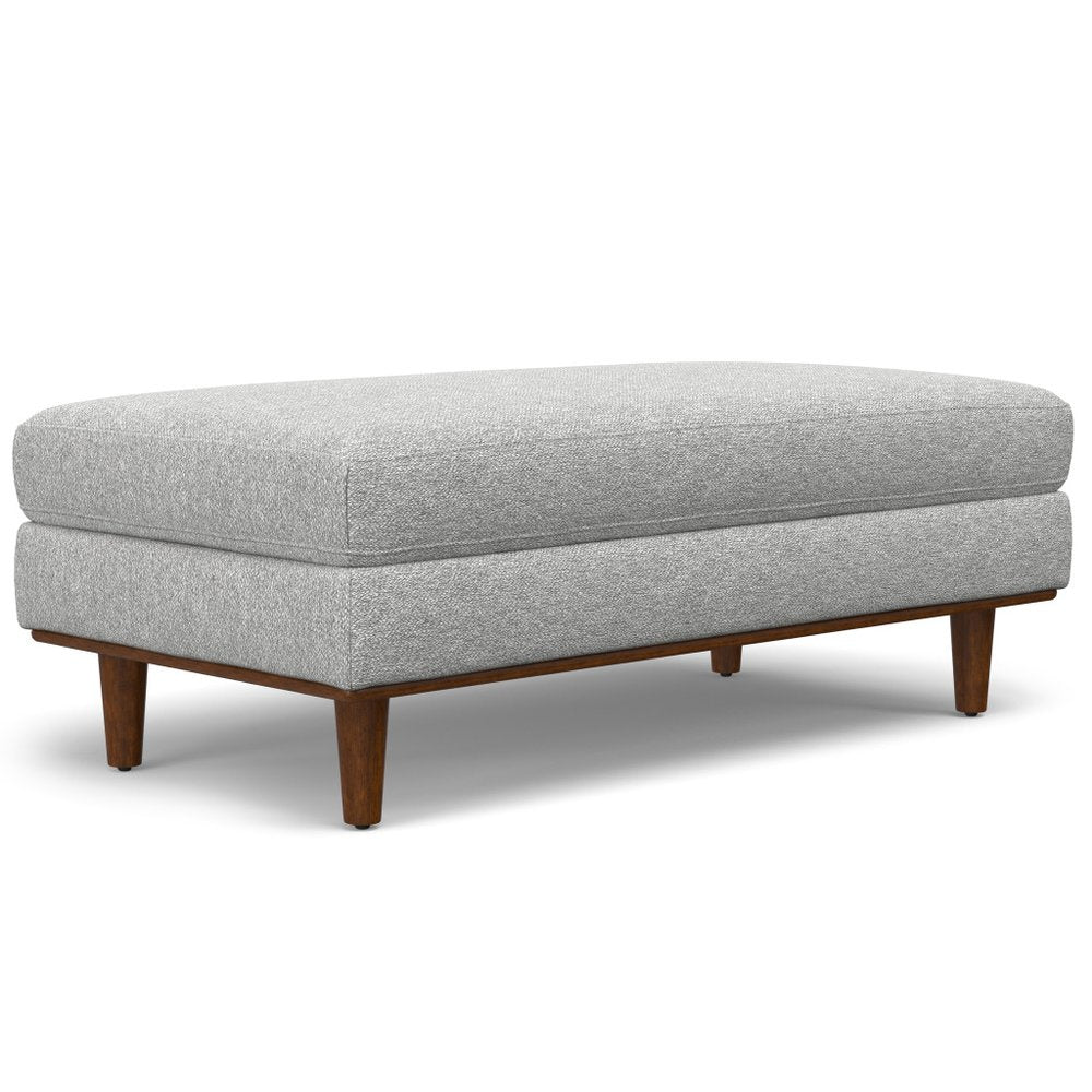 49" Gray And Brown Polyester Blend Cocktail Ottoman HomeRoots