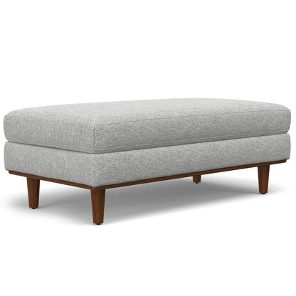 49" Gray And Brown Polyester Blend Cocktail Ottoman HomeRoots