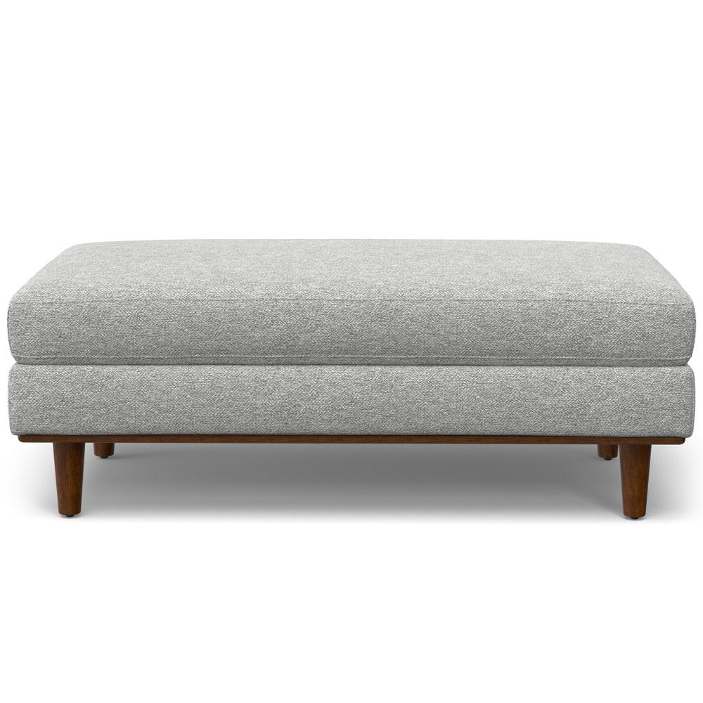 49" Gray And Brown Polyester Blend Cocktail Ottoman — view 2