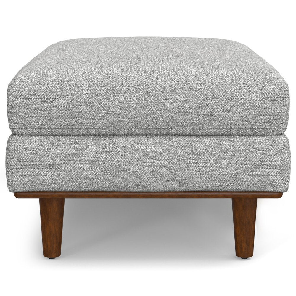 49" Gray And Brown Polyester Blend Cocktail Ottoman — view 3