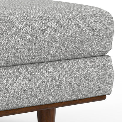 49" Gray And Brown Polyester Blend Cocktail Ottoman HomeRoots