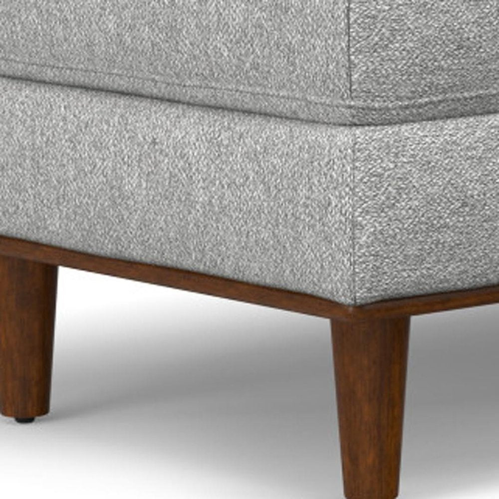 49" Gray And Brown Polyester Blend Cocktail Ottoman