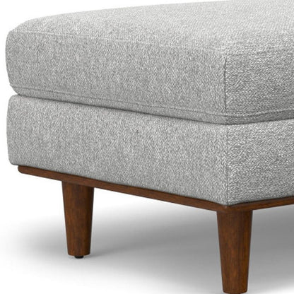 49" Gray And Brown Polyester Blend Cocktail Ottoman