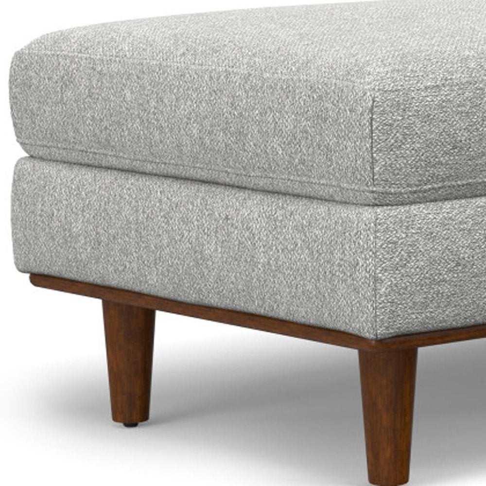 49" Gray And Brown Polyester Blend Cocktail Ottoman — view 6