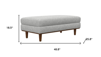 49" Gray And Brown Polyester Blend Cocktail Ottoman HomeRoots