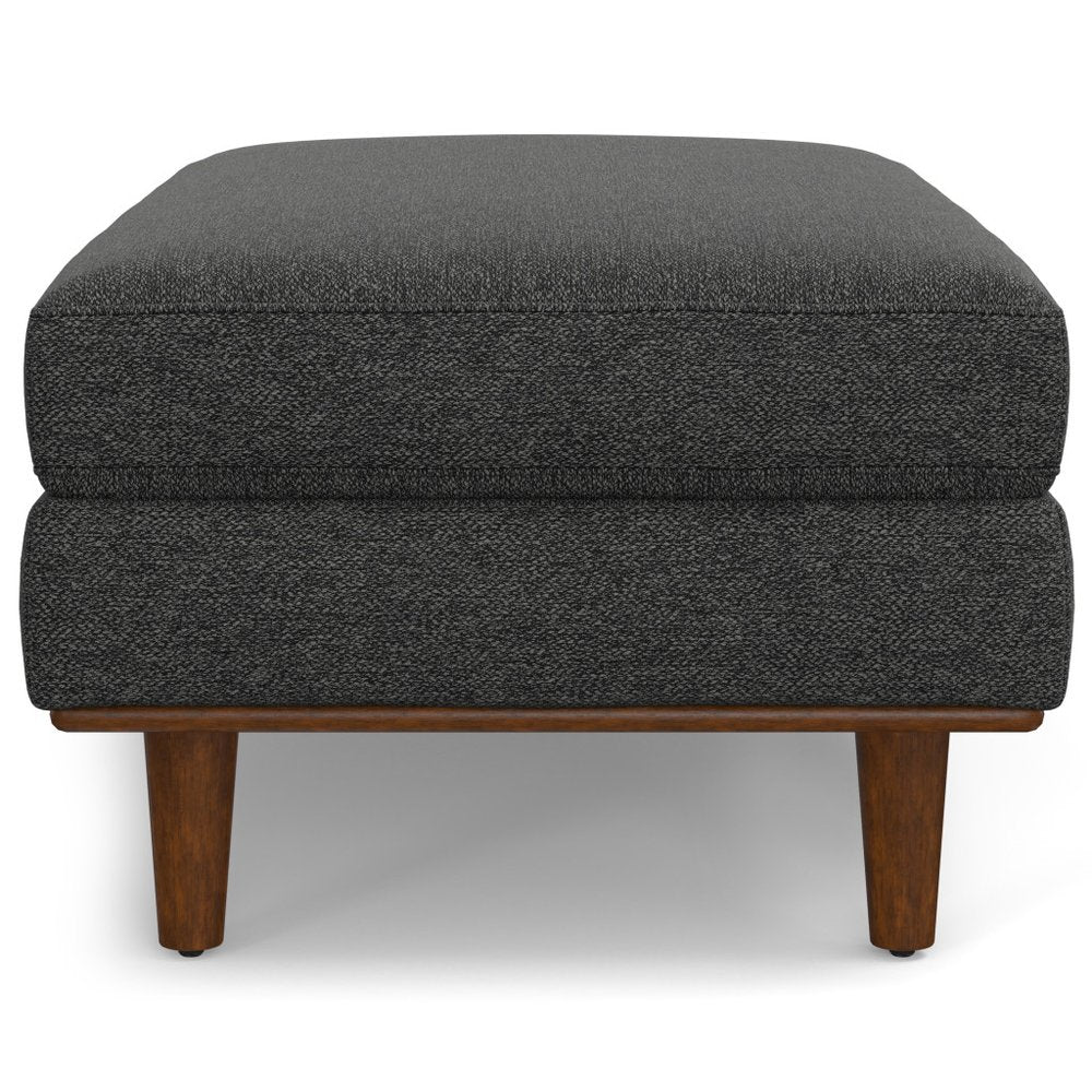 49" Gray And Brown Polyester Blend Cocktail Ottoman HomeRoots
