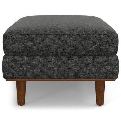 49" Gray And Brown Polyester Blend Cocktail Ottoman HomeRoots