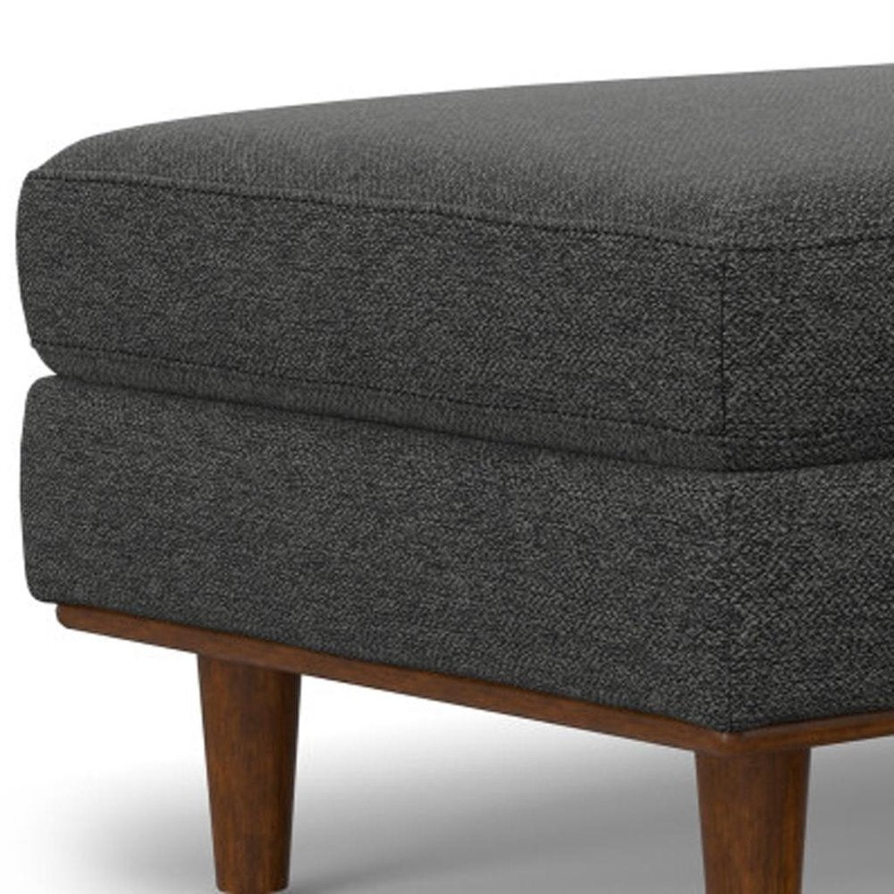49" Gray And Brown Polyester Blend Cocktail Ottoman HomeRoots