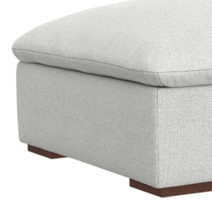44" Gray and Brown Fabric Cocktail Ottoman HomeRoots
