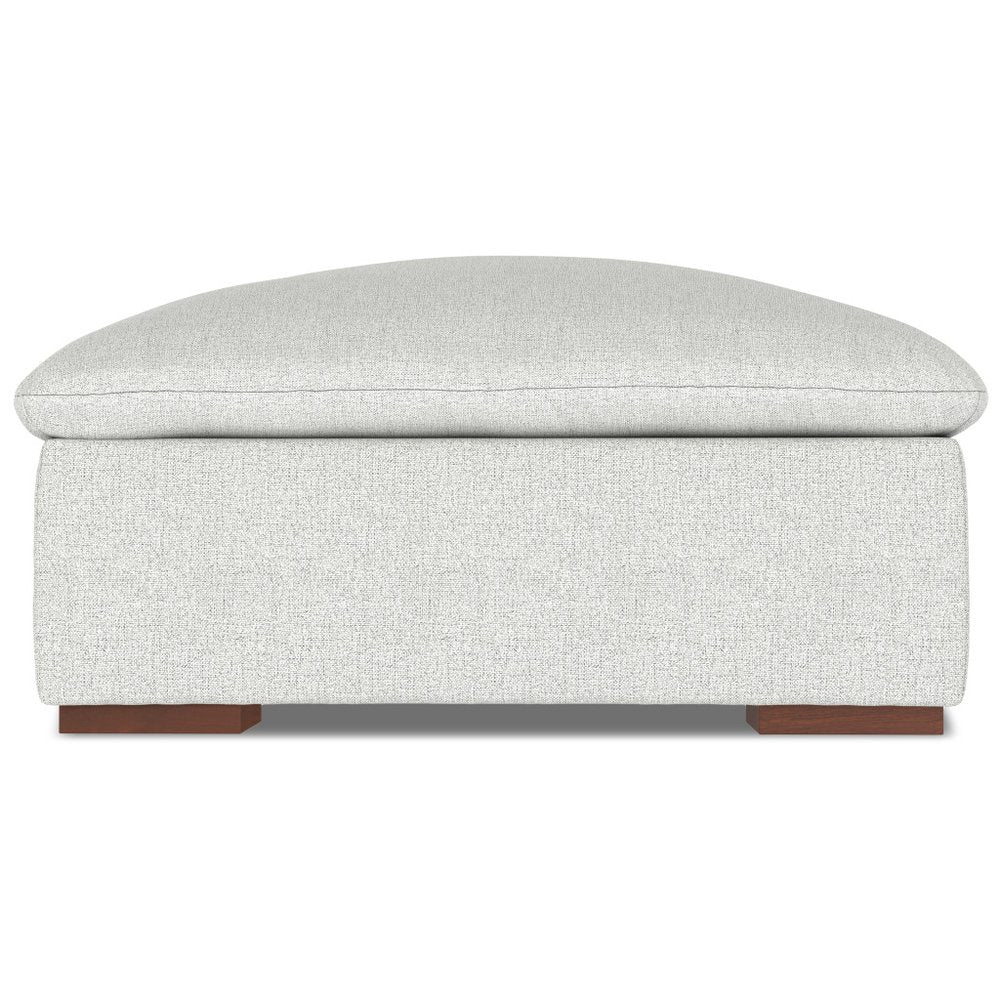 44" Gray and Brown Fabric Cocktail Ottoman HomeRoots