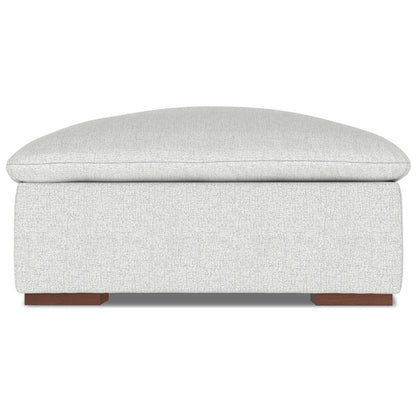 44" Gray and Brown Fabric Cocktail Ottoman HomeRoots