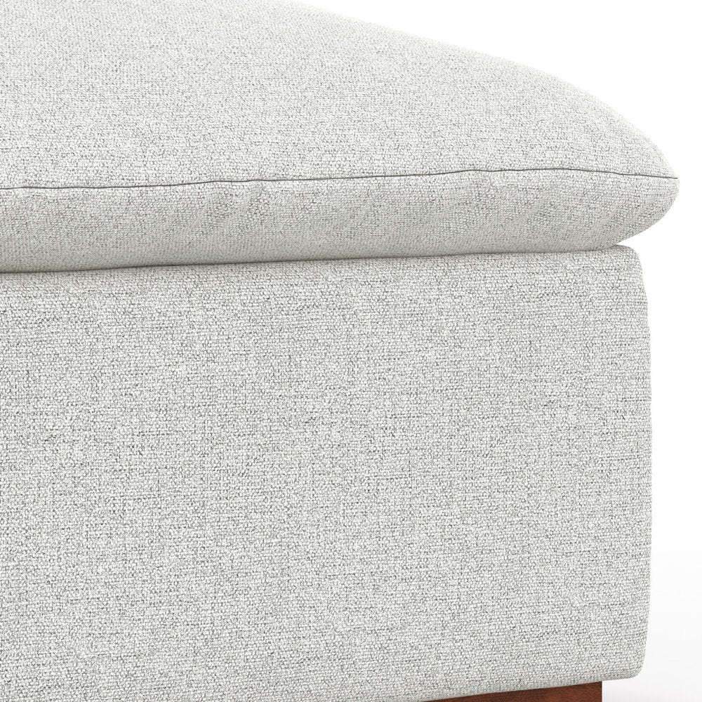44" Gray and Brown Fabric Cocktail Ottoman — view 3