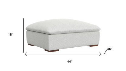 44" Gray and Brown Fabric Cocktail Ottoman HomeRoots