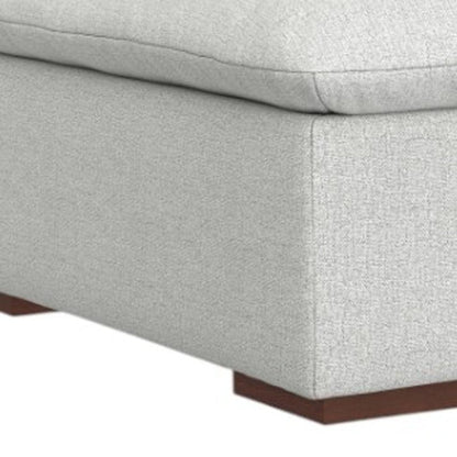 44" Gray and Brown Fabric Cocktail Ottoman HomeRoots