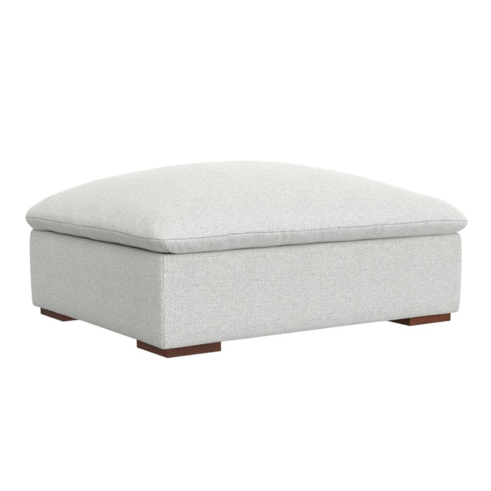 44" Gray and Brown Fabric Cocktail Ottoman — view 6