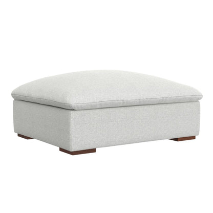 44" Gray and Brown Fabric Cocktail Ottoman HomeRoots