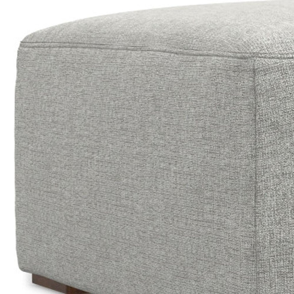 34" Gray and Brown Fabric Cocktail Ottoman — view 5