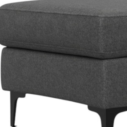 48" Cream And Black Fabric Cocktail Ottoman HomeRoots