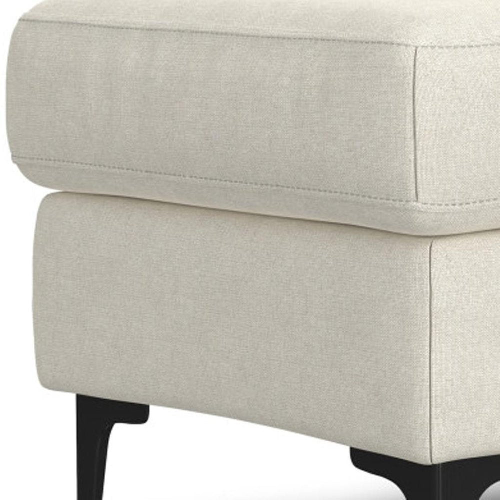 36" Gray And Black Fabric And Upholstery Cocktail Ottoman — view 17
