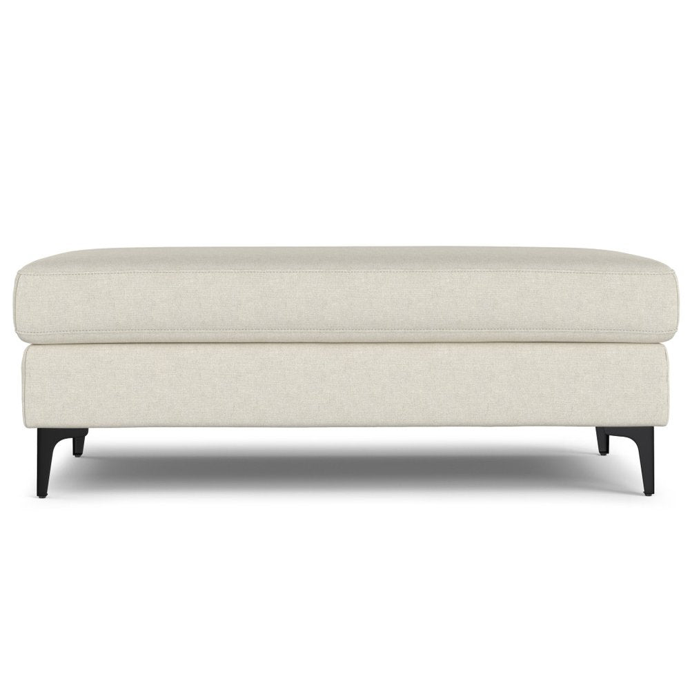 48" Cream And Black Fabric Cocktail Ottoman — view 10
