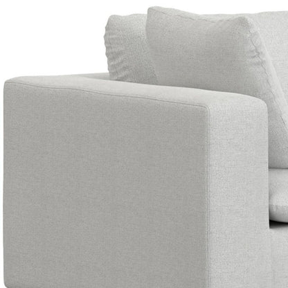 125" Gray Fabric Modular Sofa With Brown Legs HomeRoots