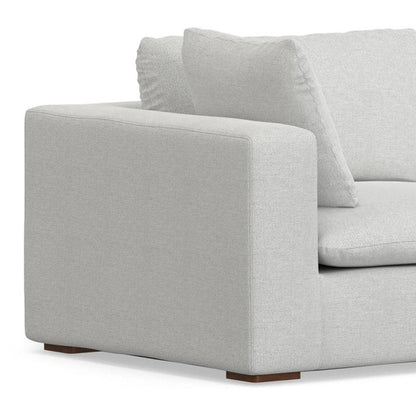 125" Gray Fabric Modular Sofa With Brown Legs HomeRoots