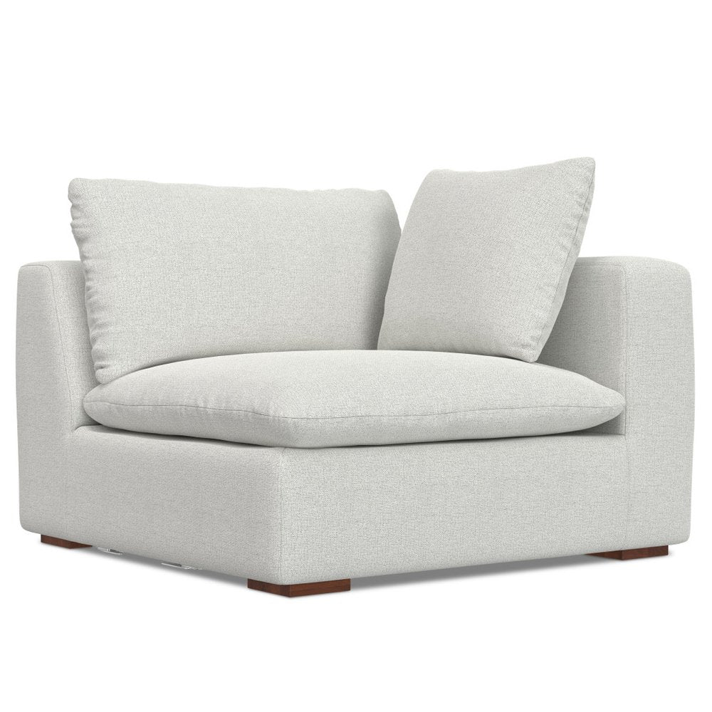 125" Gray Fabric Sofa With Ottoman With Brown Legs HomeRoots