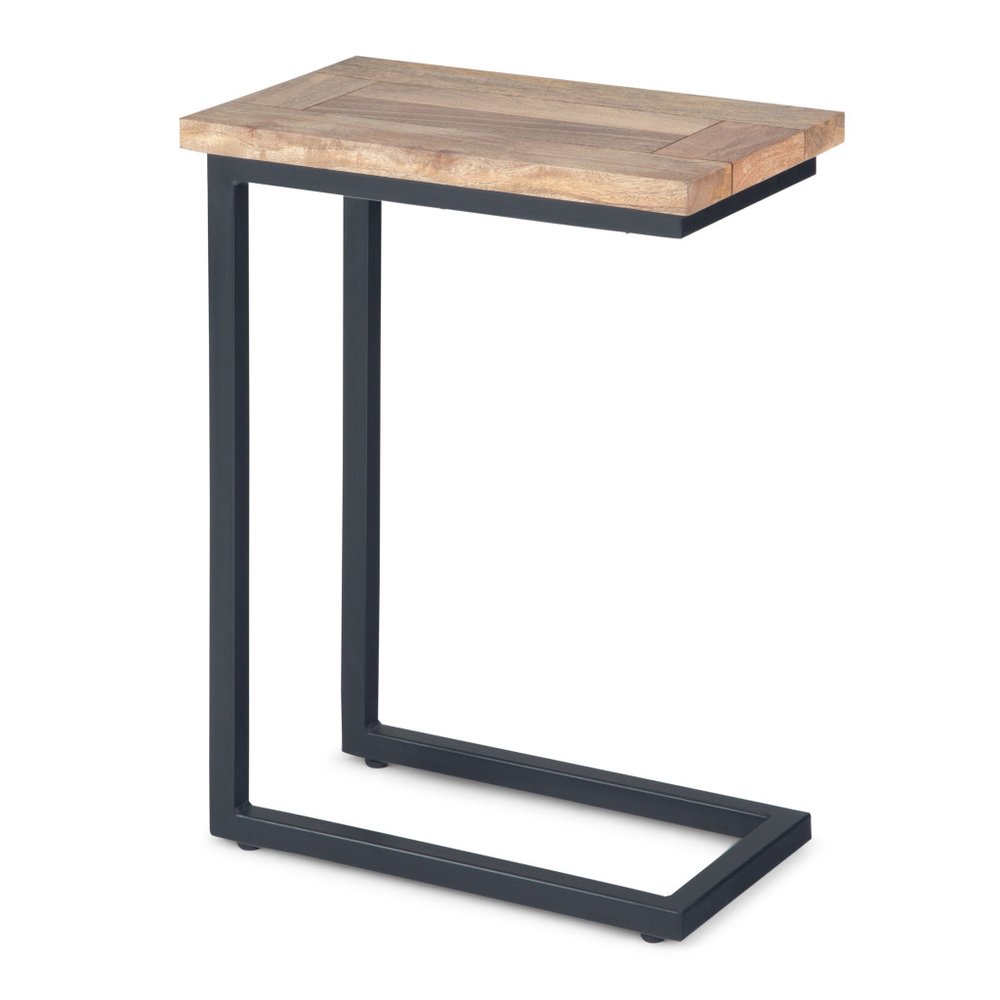 24" Glossy White and Gold Marble and Iron End Table HomeRoots