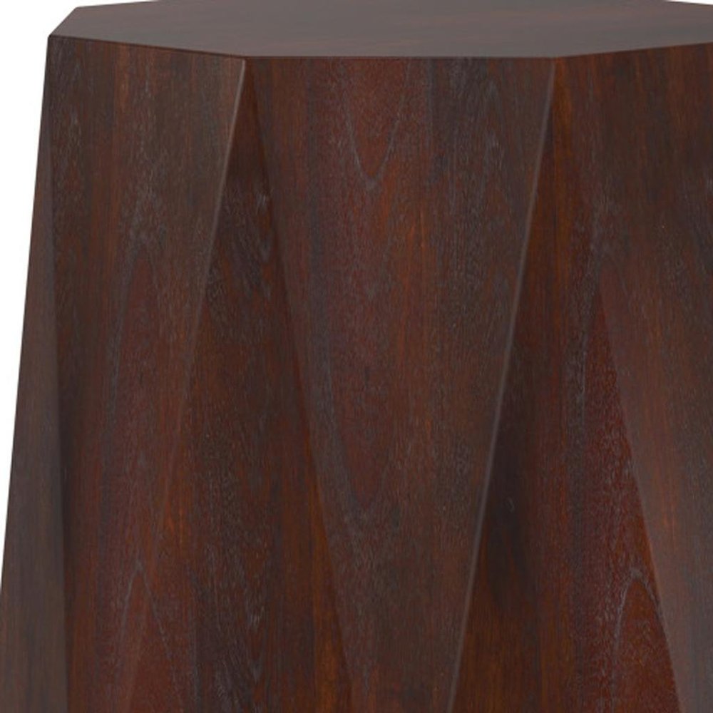 21" Brown Solid Wood Free Form End Table HomeRoots