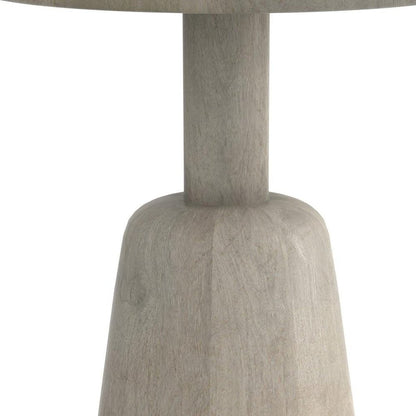 20" White Solid Wood Round Pedestal End Table HomeRoots